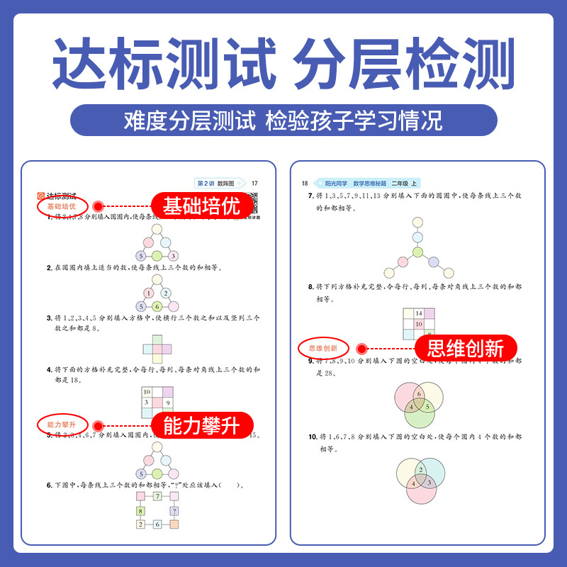 数学思维秘籍+口算10000道 二年级上 [正版]数学思维秘籍训练一二三四五年级六年级上册下册数学人教版小学生奥数举一反