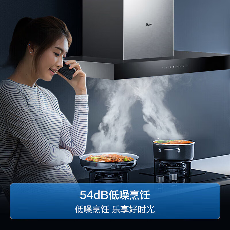 海尔(Haier)抽油烟机家用CXW-219-E900T11 大吸力吸油烟机厨房欧式顶吸油烟机燃气大风量自动清洁高清大图