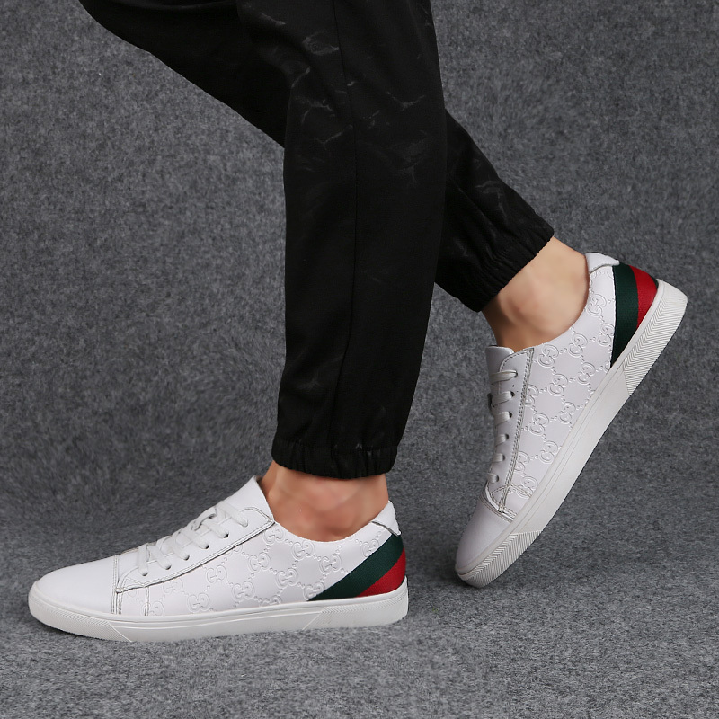 姿佳奥伦男鞋春秋季小白鞋男真皮板鞋潮流休闲皮鞋百搭鞋子男低帮休闲