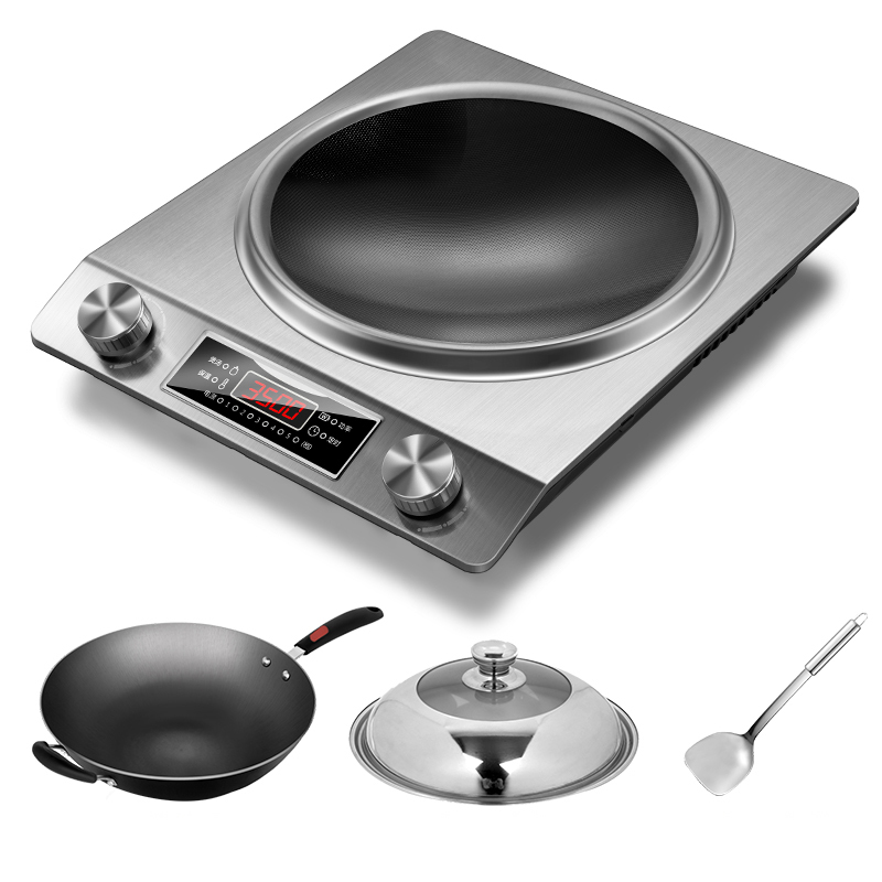 凹面电磁炉套装组合家用灶炒菜锅法耐fanai多功能一体大功率3500w爆炒