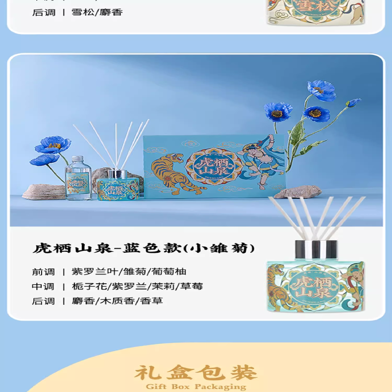 敦煌美术研究所敦煌美术研究所 瑞兽系列无火香薰-虎栖山泉瑞兽系列无火香薰礼盒家用香水摆件圣诞生日礼物100ml