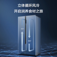 海信(Hisense)568L对开门冰箱一级能效风冷无霜家用变频双门冰箱大容量智能BCD-568WFK1DPUQ