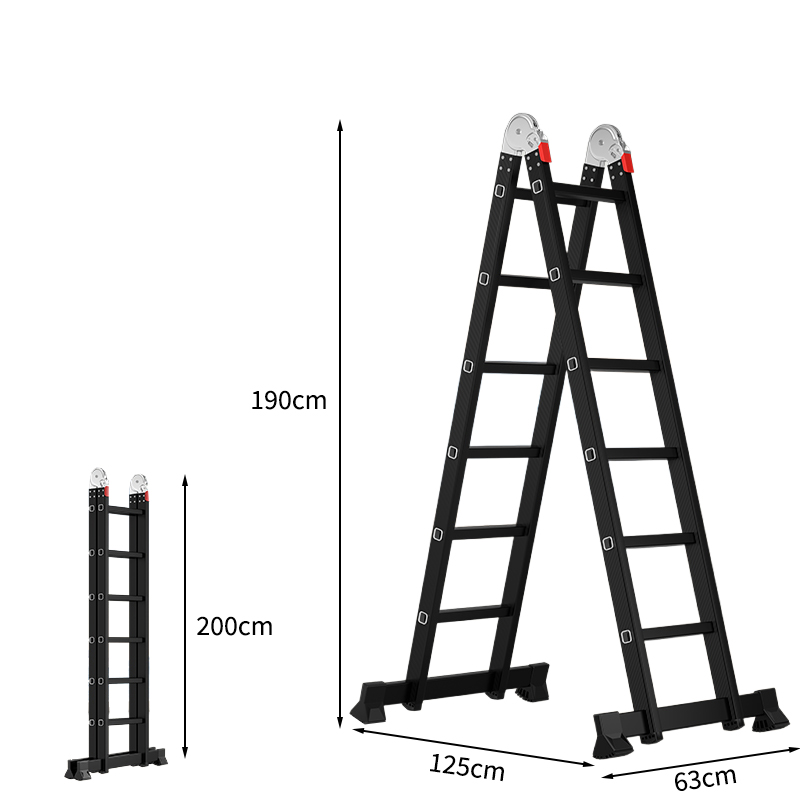 烁恒人字梯折叠梯个高清大图