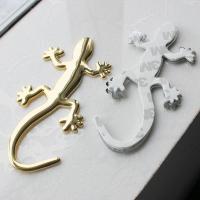 金属壁虎车贴3D立体个性车贴汽车装饰贴 汽车用品 一对装