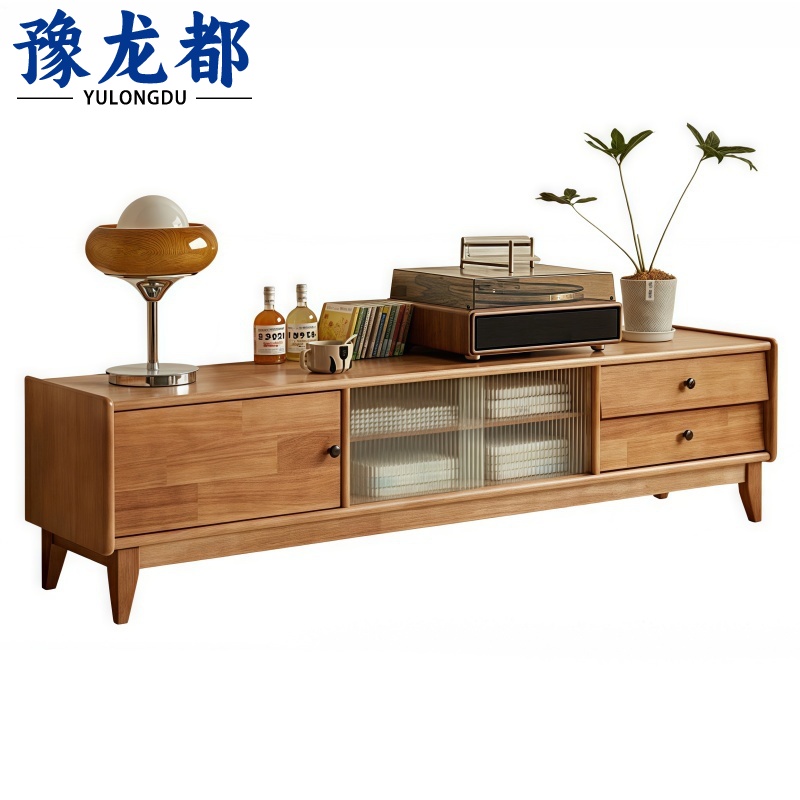 豫龙都 实木 电视柜高清大图