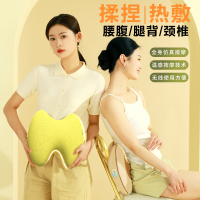 和正腰部按摩器 热敷腹部按摩仪 多功能揉捏肩颈腿仿真人手揉肚子 靠垫靠枕 生日礼物送女朋友 按摩器 HZ-W1奶油咖