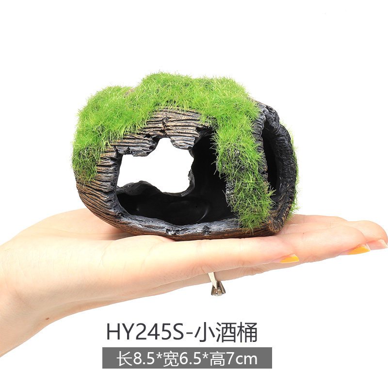 鱼缸造景装饰海绵宝宝公仔水族箱卡通树脂小摆件鱼虾躲避屋