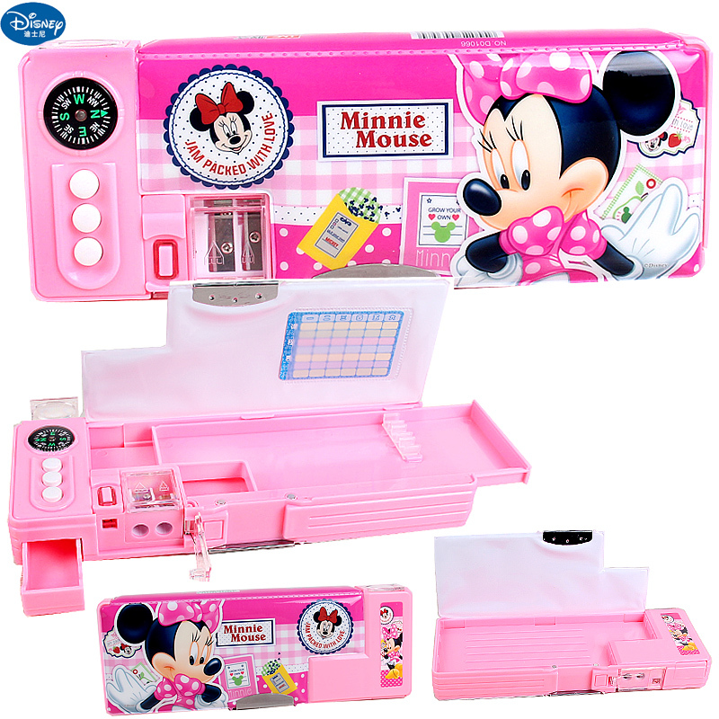 迪士尼文具盒美国队长小学生多功能塑料铅笔盒男女童卡通创意可爱视频