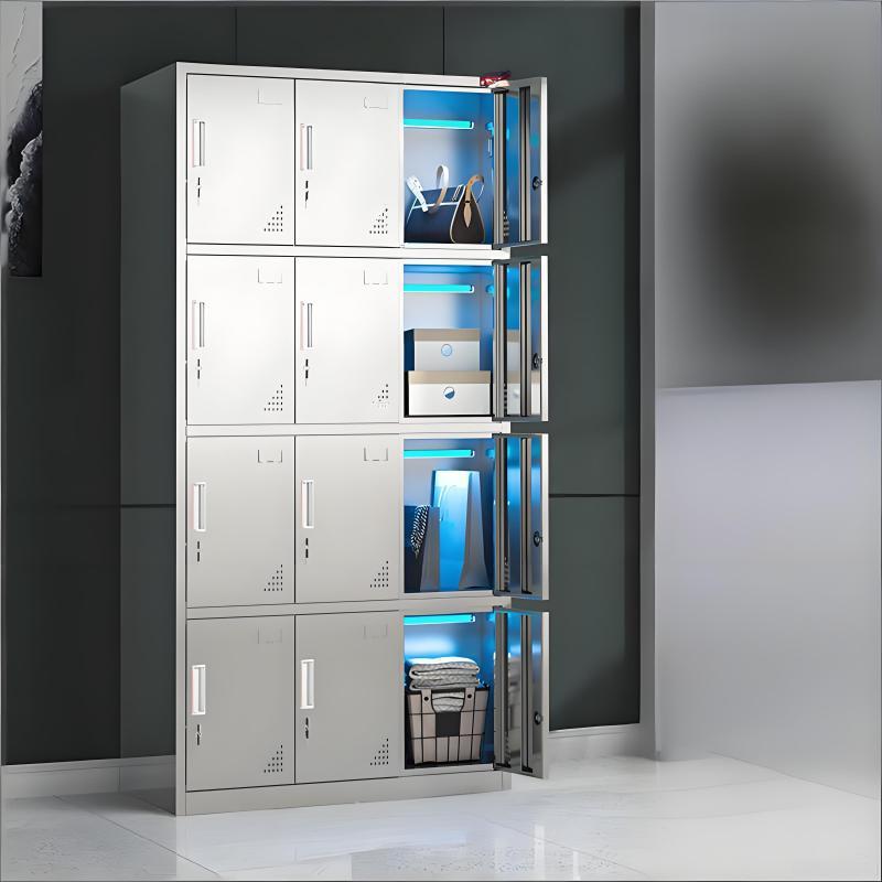 金燚瑶 【304不锈钢】十二门平顶 1800*900*500MM 紫外线消毒更衣柜 单位 :台