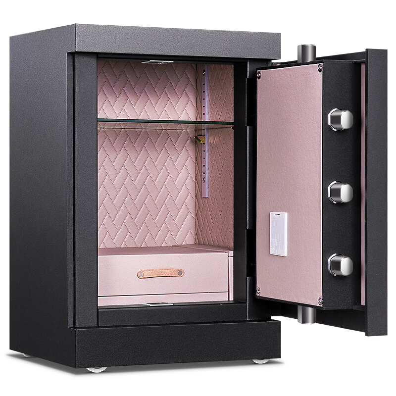 得力(deli)4095电子密码保险箱 黑色 高62cm 电子防盗保险箱 3C认证办公家用防盗合同资料保险柜