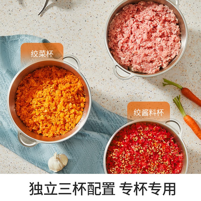 九阳(Joyoung) 绞肉机家用辅食机料理机绞馅机搅肉机碎肉机搅拌机打肉机不锈钢分类电动多功能 S20-LA599高清大图