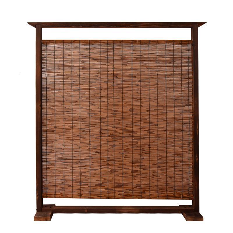BONJEAN新中式实木芦苇屏风隔断玄关客厅茶室饭店酒店禅意复古屏风座屏高清大图