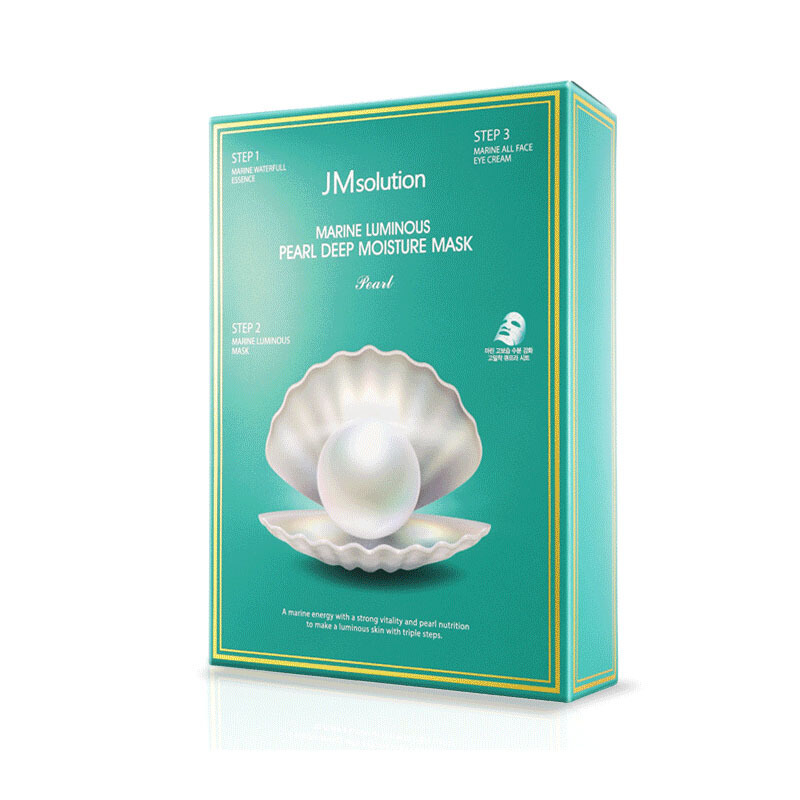 JM solution 蜂蜜蜂胶面膜 玻尿酸精华 保湿补水修复提亮蚕丝面贴膜 海洋珍珠三部曲面膜10片/盒