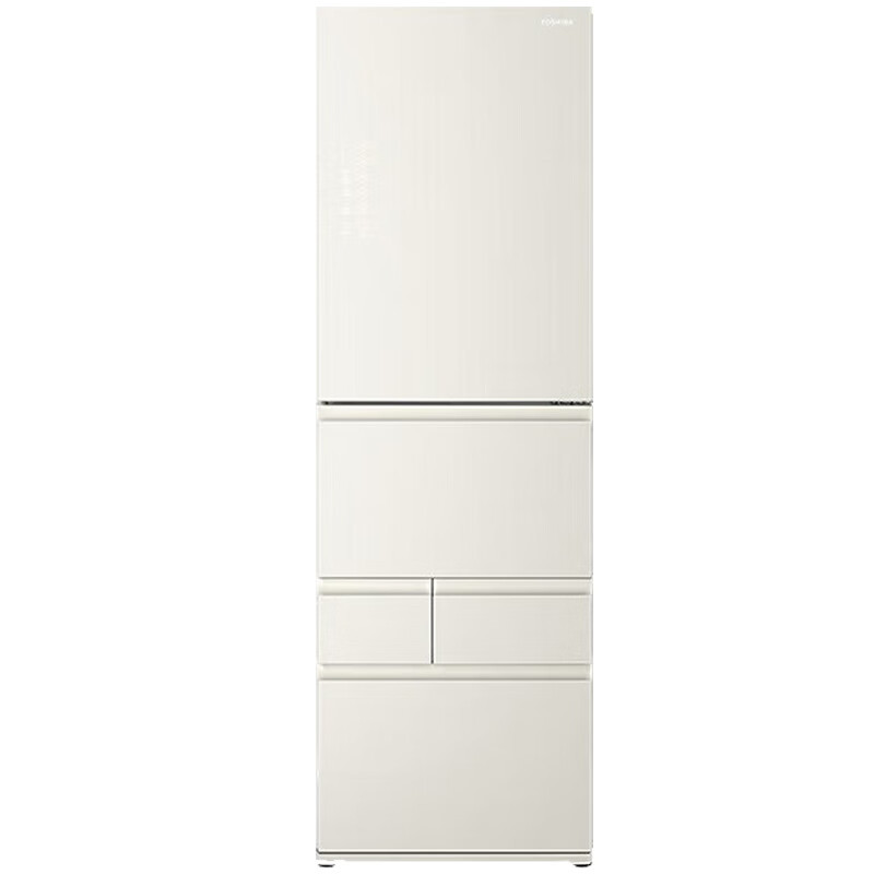 东芝 GR-RM436WE-PG2B7 羽纱杏 415升多门五门体变频风冷无霜60min制冰家用保鲜电冰箱