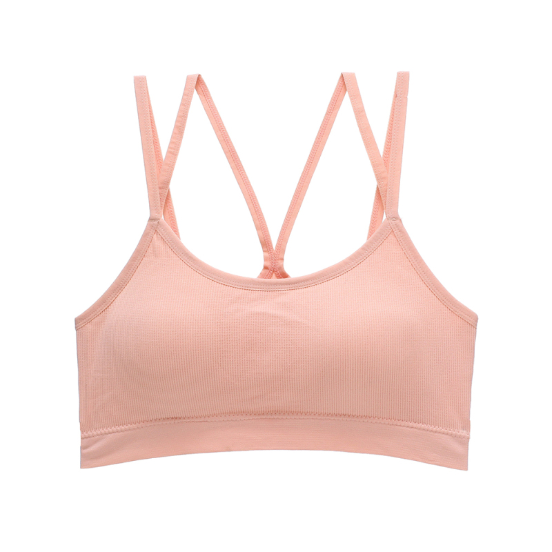 ideamini少女甜美运动文胸健身瑜伽舒适裹胸无钢圈美背吊带胸罩