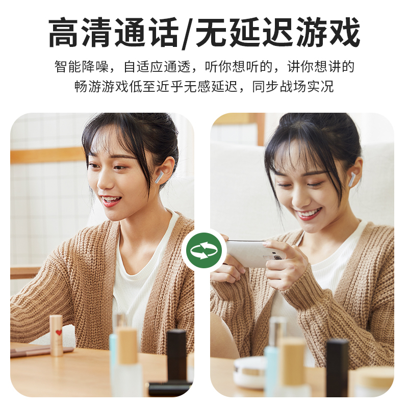 古尚古GU03蓝牙耳机5.3无线半入耳女款2023新款适用苹果小米华为女生