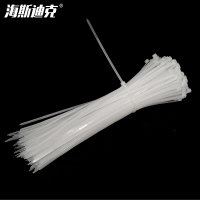 海斯迪克 gnjz-1159白色尼龙扎带 工业自锁式扎带 固定塑料绑扎线 4*150mm国标 宽3.5mm（500条）