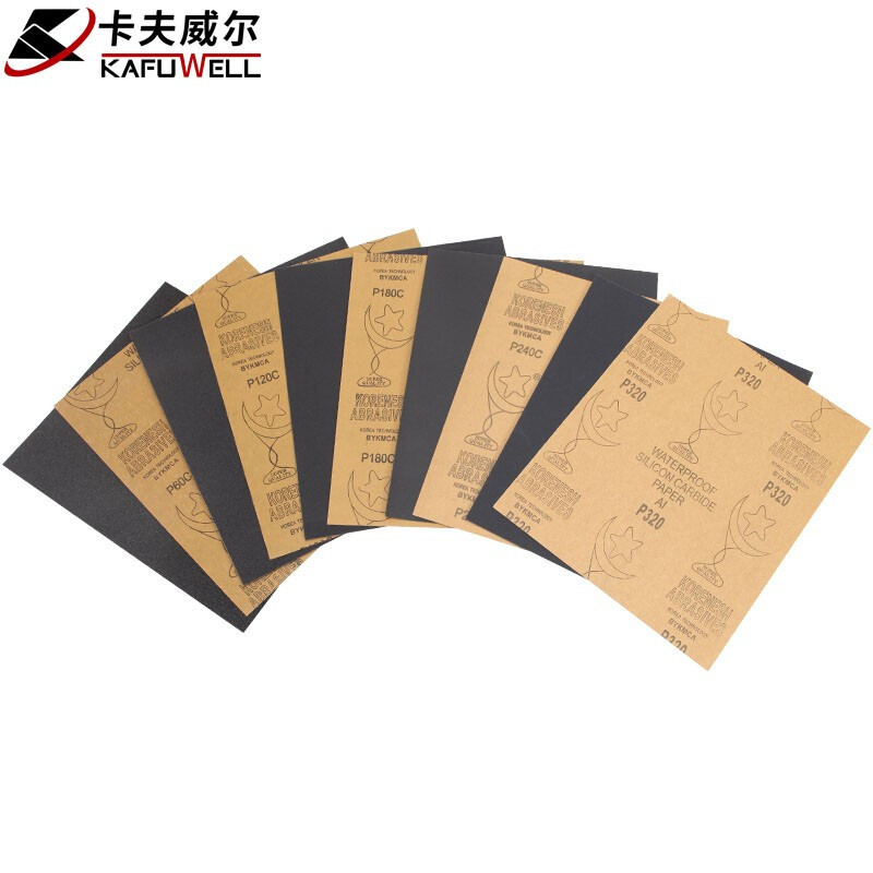 卡夫威尔 打磨砂纸 YS3238 10片粗砂纸套装抛光除锈60目120目180目240目320.高清大图