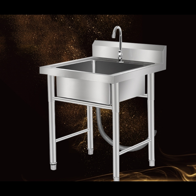 不锈钢水槽单槽双槽带支架厨房洗菜盆洗手盆洗碗池水池商用家用
