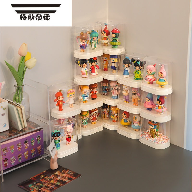 拓斯帝诺盲盒收纳展示架透明防尘整理柜玩偶摆件popmart泡泡玛特手办