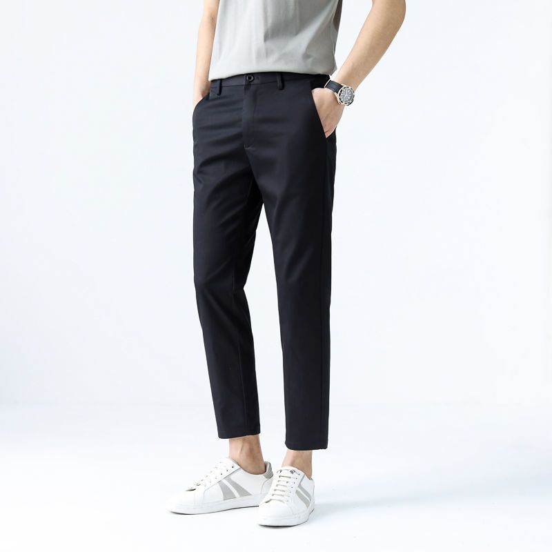 carli2022时尚九分裤春夏新款男士休闲裤2022新款九分裤西裤89110