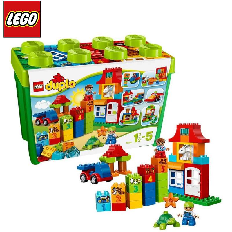 LEGO 乐高 Duplo 得宝系列乐高®得宝®豪华乐趣盒 10580 1-3岁 塑料玩具 50-100块