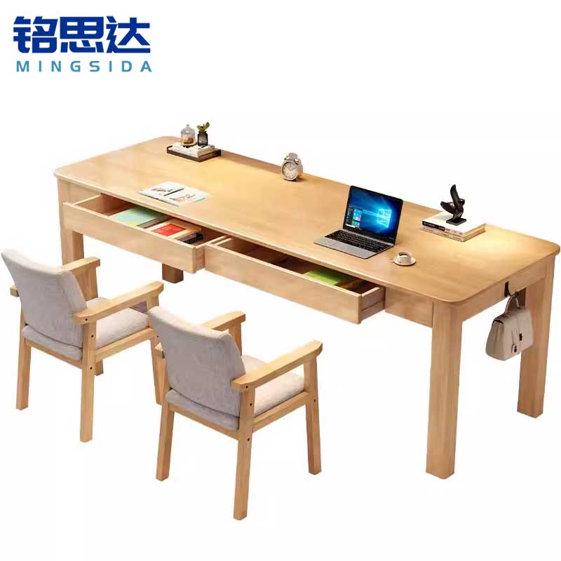 铭思达实木书桌高清大图