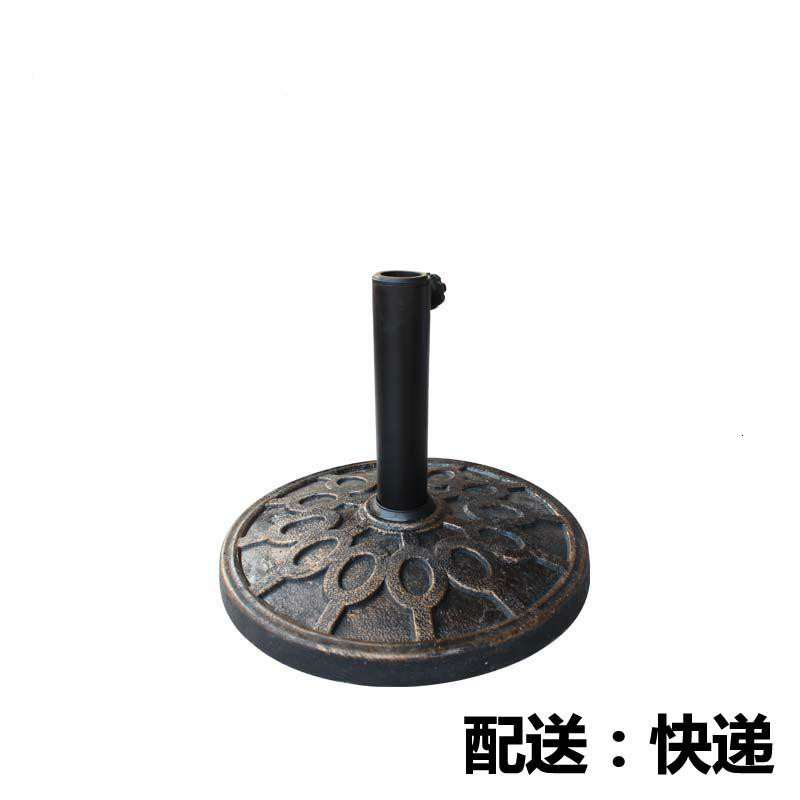 30公斤塑料注水底座户外大太阳伞广告伞旗杆底座铁四脚底座下杆高清大图