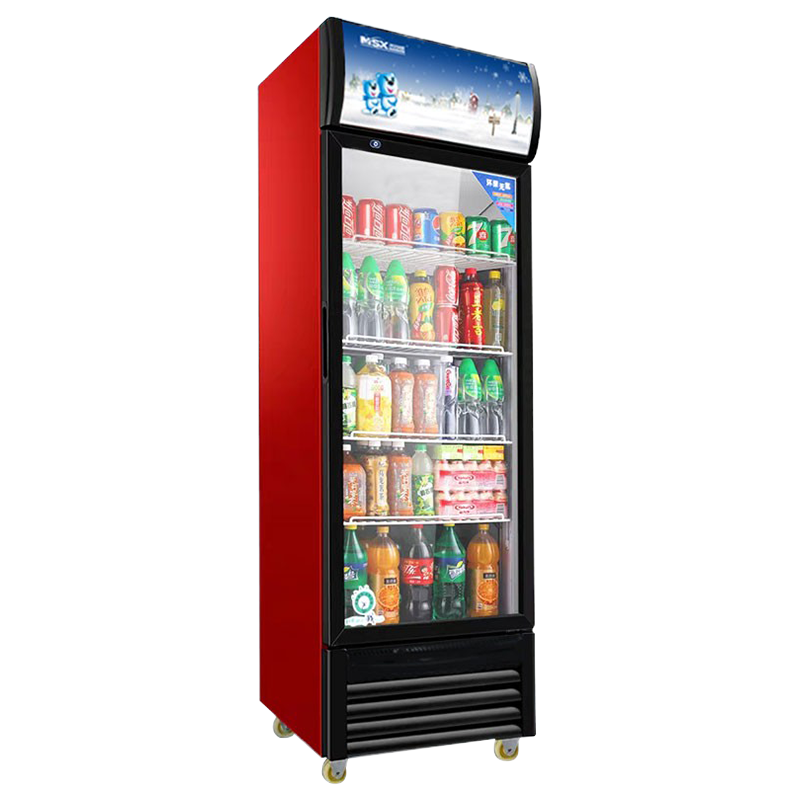 米沙熊misha单门商用展示柜冷藏柜饭店超市啤酒饮料柜保鲜柜立式冰柜