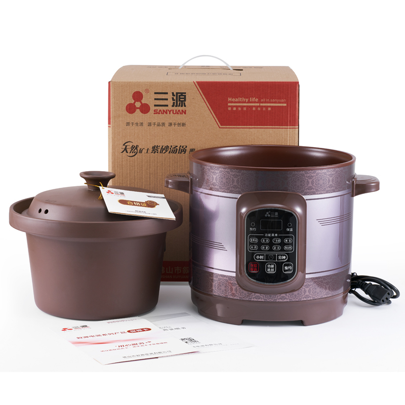三源3.0L/350w电脑型预约紫砂煲XYDTG30-SA12电汤锅电炖锅