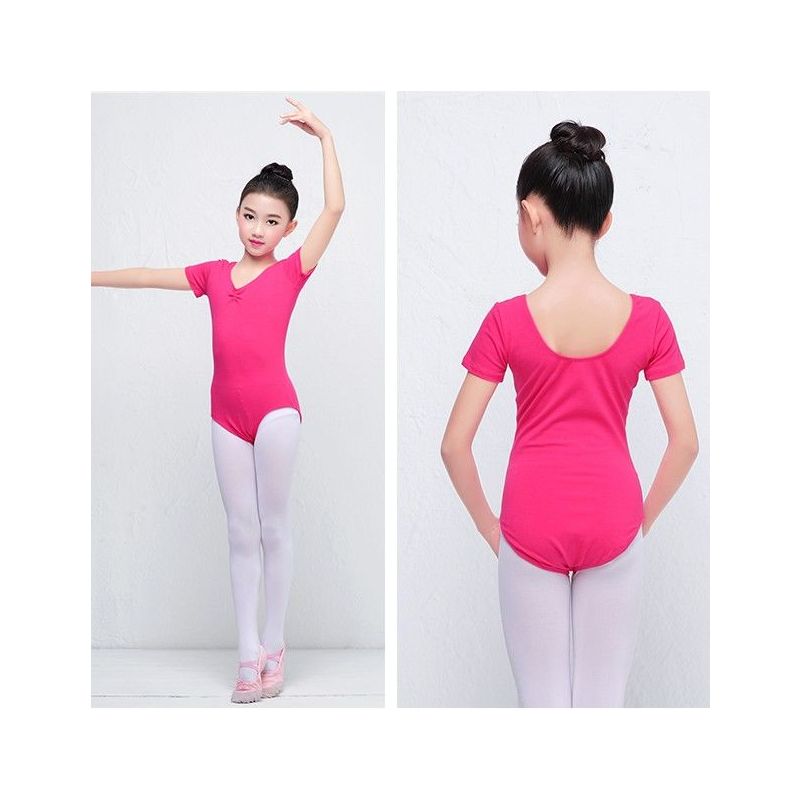 儿童舞蹈服练功服女孩夏季连体芭蕾舞服女童棉考级服中国舞服装