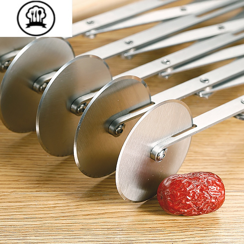 敬平切油条刀器商用不粘披萨刀铲滚轮刀家用烘焙手动不锈钢切面刀