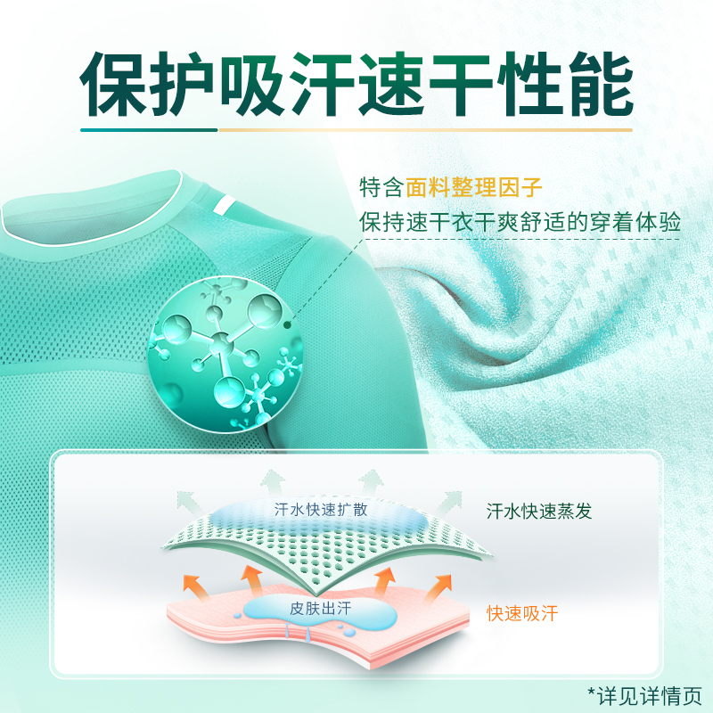 蓝月亮青茶香运动型洗衣液翻盖装500g 速干面料专用 去汗味留香24小时抑制汗味产生 长效抑菌洁净高清大图