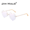 JIM HALO太阳镜女款男款时尚ins风街拍网红同款炫彩心形镜片新款防辐射金属框潮墨镜ZT3506