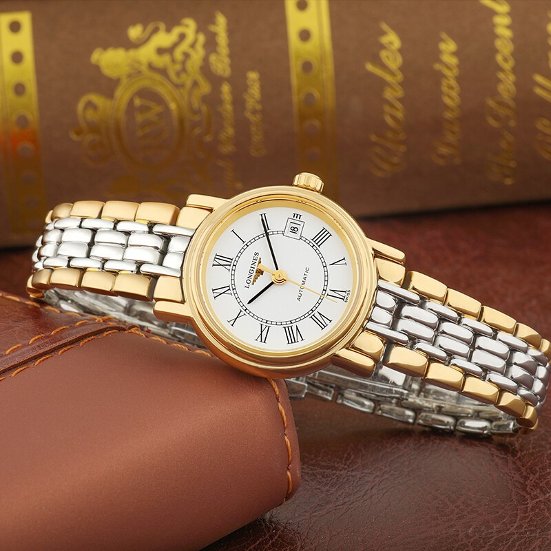 浪琴longines瑞士手表瑰丽系列自动机械商务钢带女士表l43212117