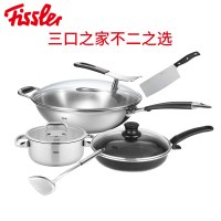 菲仕乐(fissler)锅具套装 TZ00000873 亚洲多层钢30厘米中式炒锅 不粘锅 汤锅刀具配件套组