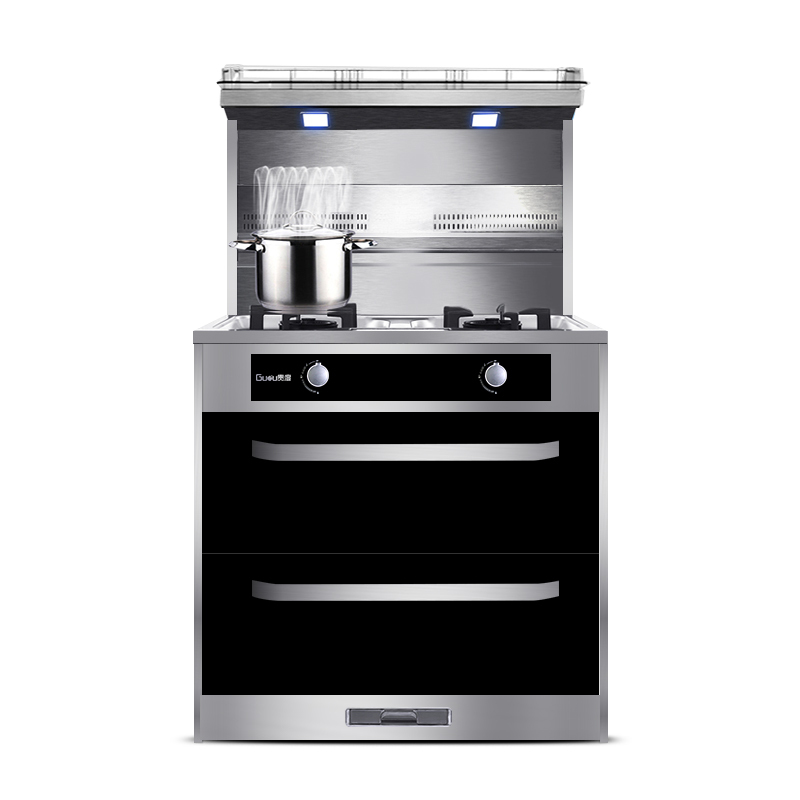 贵度(GUIDU) 集成灶小户型侧吸下排式油烟机燃气灶消毒柜套装 集成灶具节能灶一体灶 75A小户型+宽750MM+节能