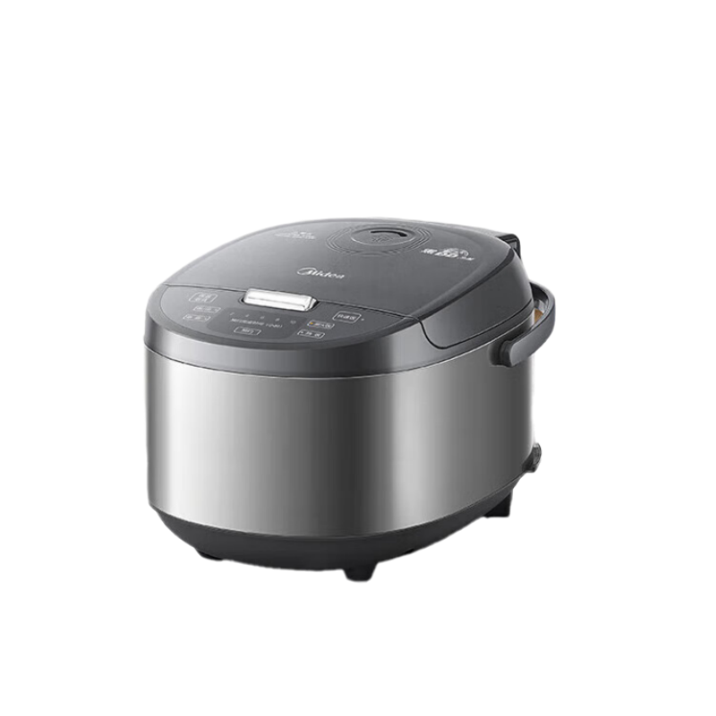 美的(Midea) MB-RE578 电饭煲 5L 银灰色 家用多功能电饭锅智能预约煮饭锅黑瓷园釜不粘锅米饭锅