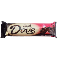 德芙( Dove) 香浓黑巧克力 排装巧克力 盒装516g(12条× 43g)办公室零嘴休闲零食