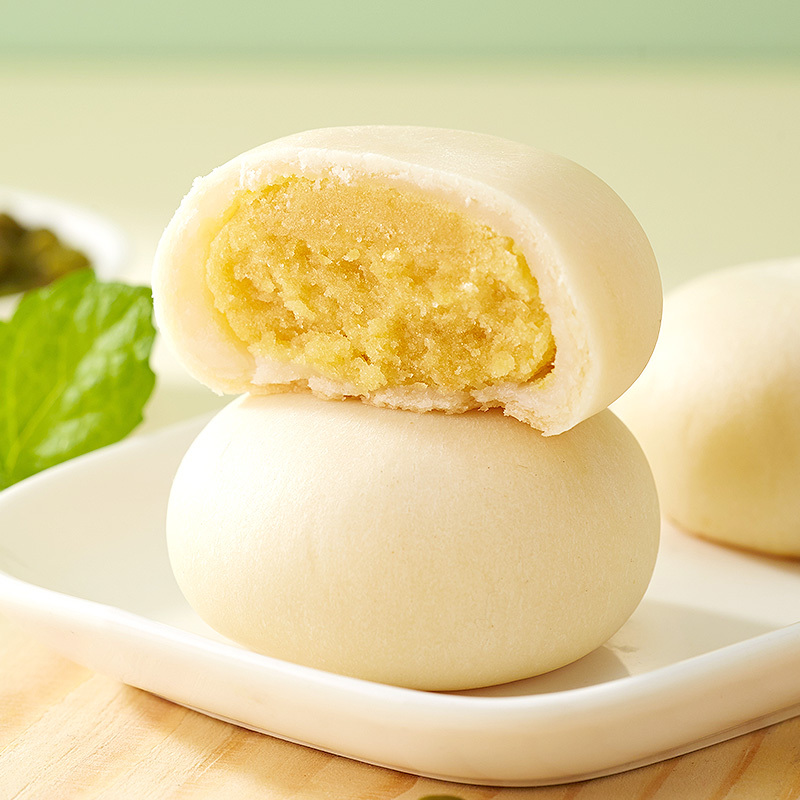 [满199减125元]比比赞绿豆饼500g箱美食零食小吃面包整箱饼干糕点心早餐休闲食品