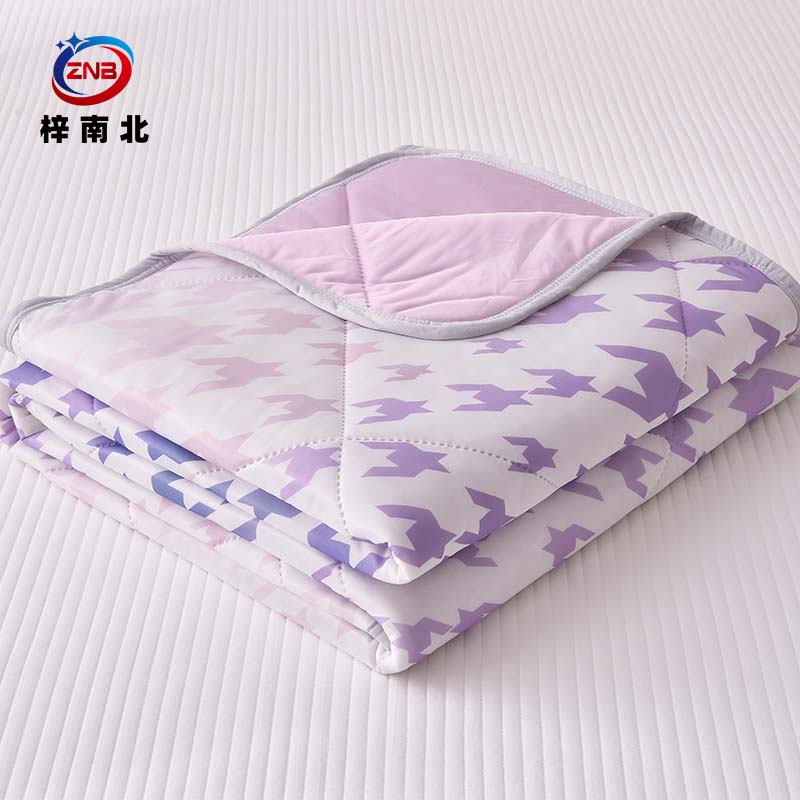 梓南北 印花凉感丝夏被空调被 200*230cm 条高清大图