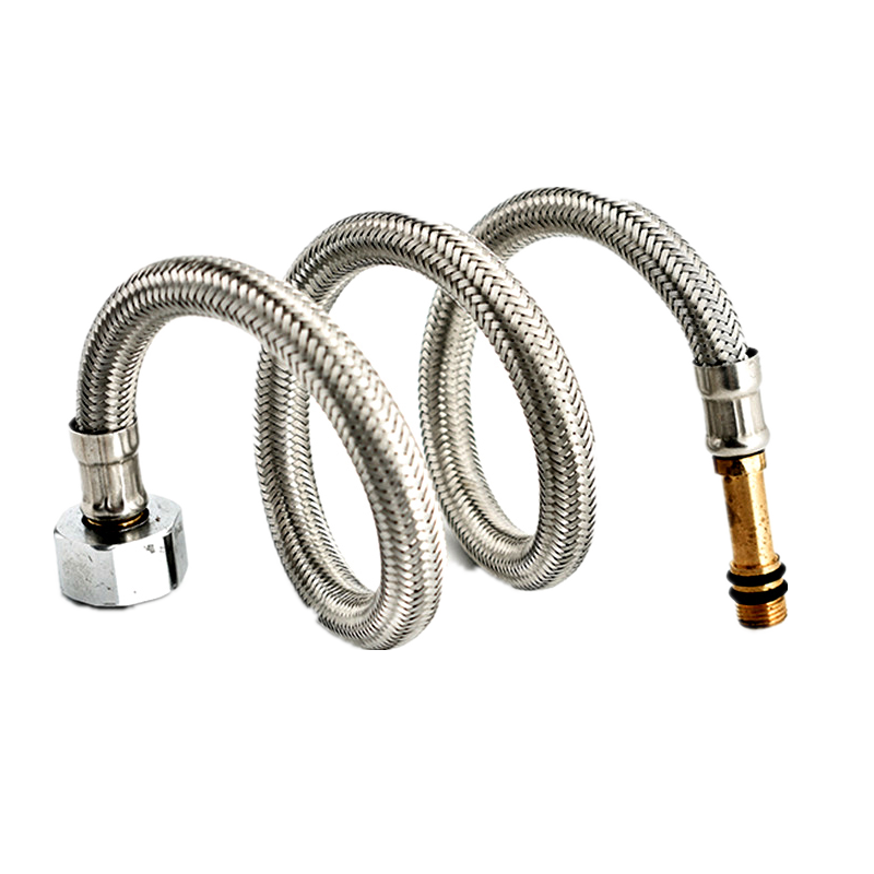 单头钢丝软管冷热水龙头尖头进水软管4分 60cm 根高清大图