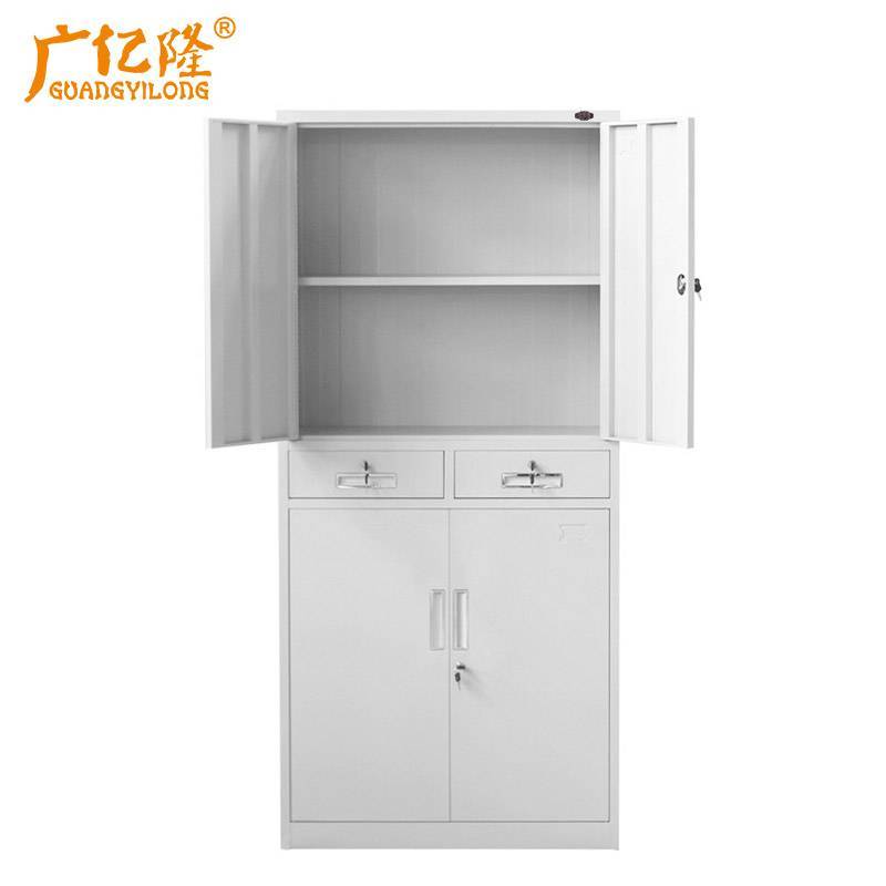 广亿隆钢制办公柜档案柜资料柜文件柜铁皮柜中二斗柜