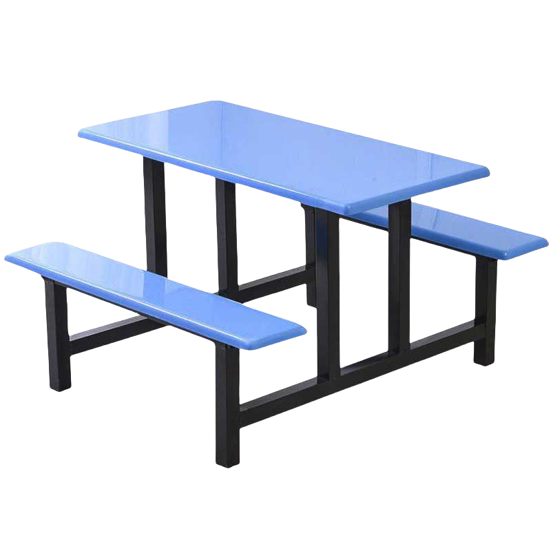 铭思达不锈钢连体餐桌四人位张高清大图