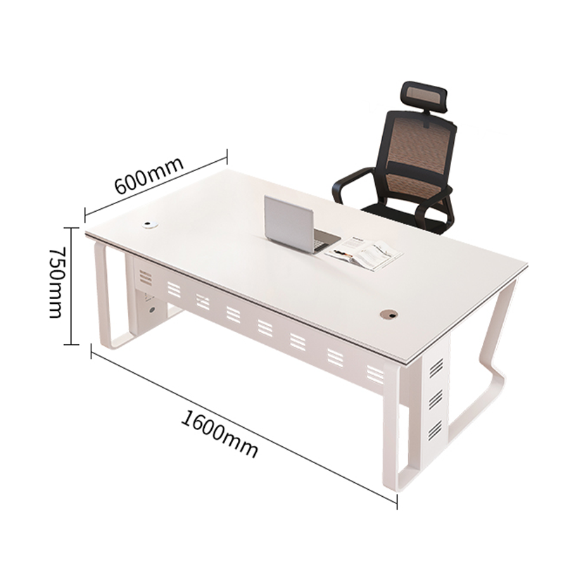烁恒 员工桌 1.6米单桌+转椅 套高清大图