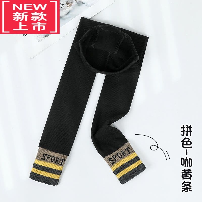 可莉允女童打底裤加绒加厚2022秋冬外穿冬季儿童一体绒宝宝棉裤保暖裤子图片