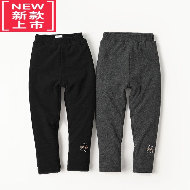 可莉允一条过冬 加厚款 儿童小棉裤 保暖裤女童丝绵打底裤子 中大童冬款图片