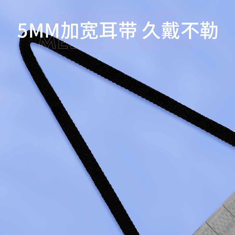一呵医用外科口罩莫兰迪彩色一次性医疗四层防护100片装-烟青紫