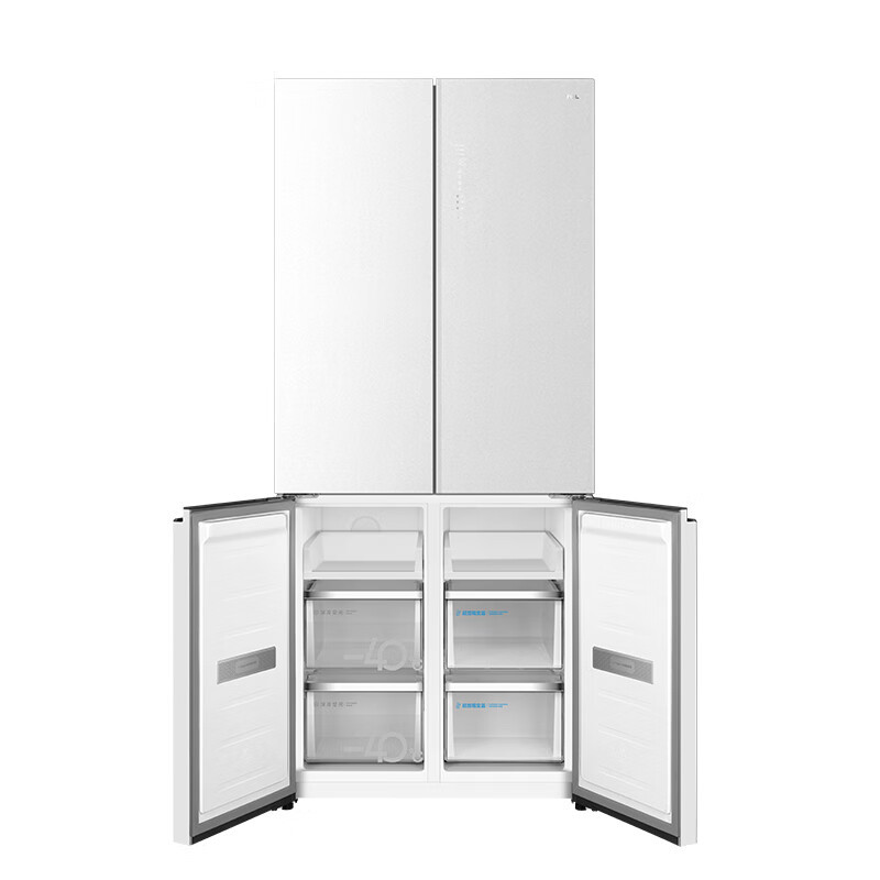 TCL R461P12-UQ 461升十字双开门四门58厘米超薄嵌入大容量家用冰箱一级变频 零缝隙嵌入 多点离子杀菌