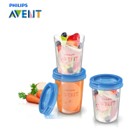 飞利浦AVENT 新安怡母乳/婴儿辅食储存杯组 容量:240ML 英国进口 PP 材质